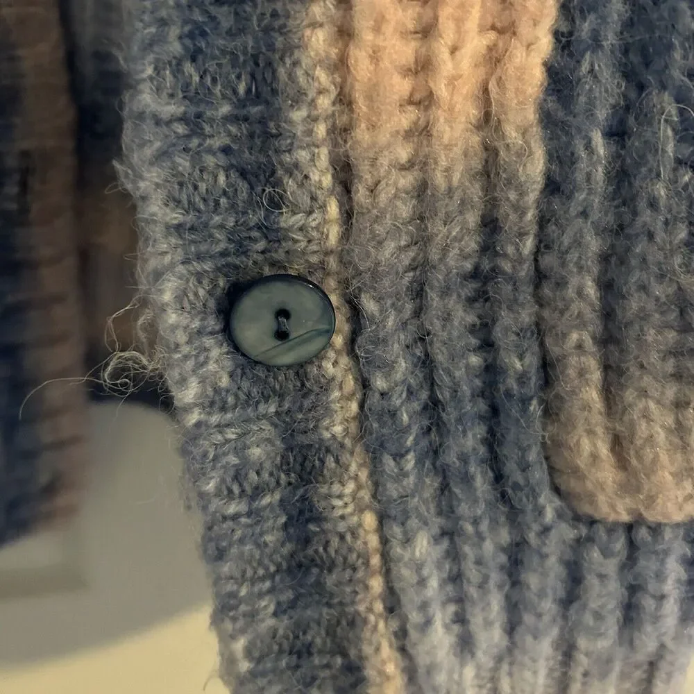 For Love and Lemons Celeste Cardigan Sweater Pink Blue Tie Dye Ombre Size XS - Picture 5 of 10
